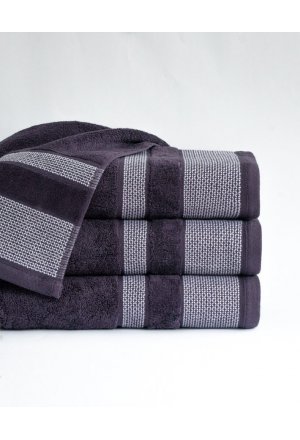 Komplet 3 - Ręczników 50x90 cm. 550gsm Bawełna 100 % Carlo Plum
