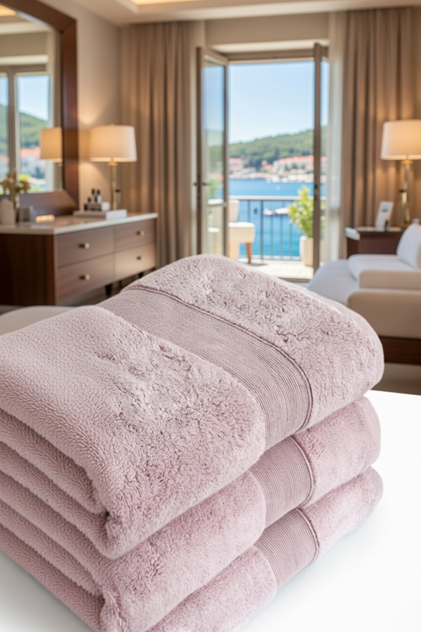 Komplet 3 - Ręczników Kąpielowych 50x90 cm. 600 gsm Rocco Pink Komplet 3 - Ręczników Kąpielowych 50x90 cm. 600 gsm Rocco Pink