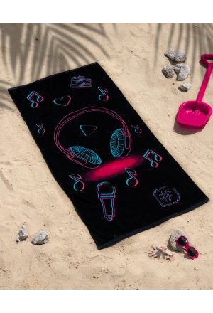 Ręcznik Plażowy Kąpielowy Słuchawki 70 x 140 cm WZ 45