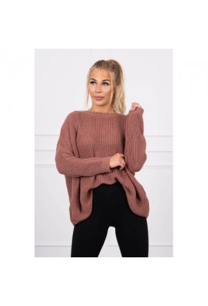Sweter szeroki oversize ciemny różowy