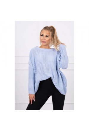 Sweter szeroki oversize niebieski